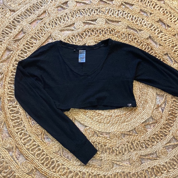 NWOT Gymshark Towel Long Sleeve Crop Top sz M - Picture 2 of 5